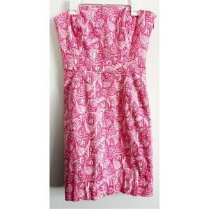 Vineyard Vines • Shells All Over Strapless Pink Dress